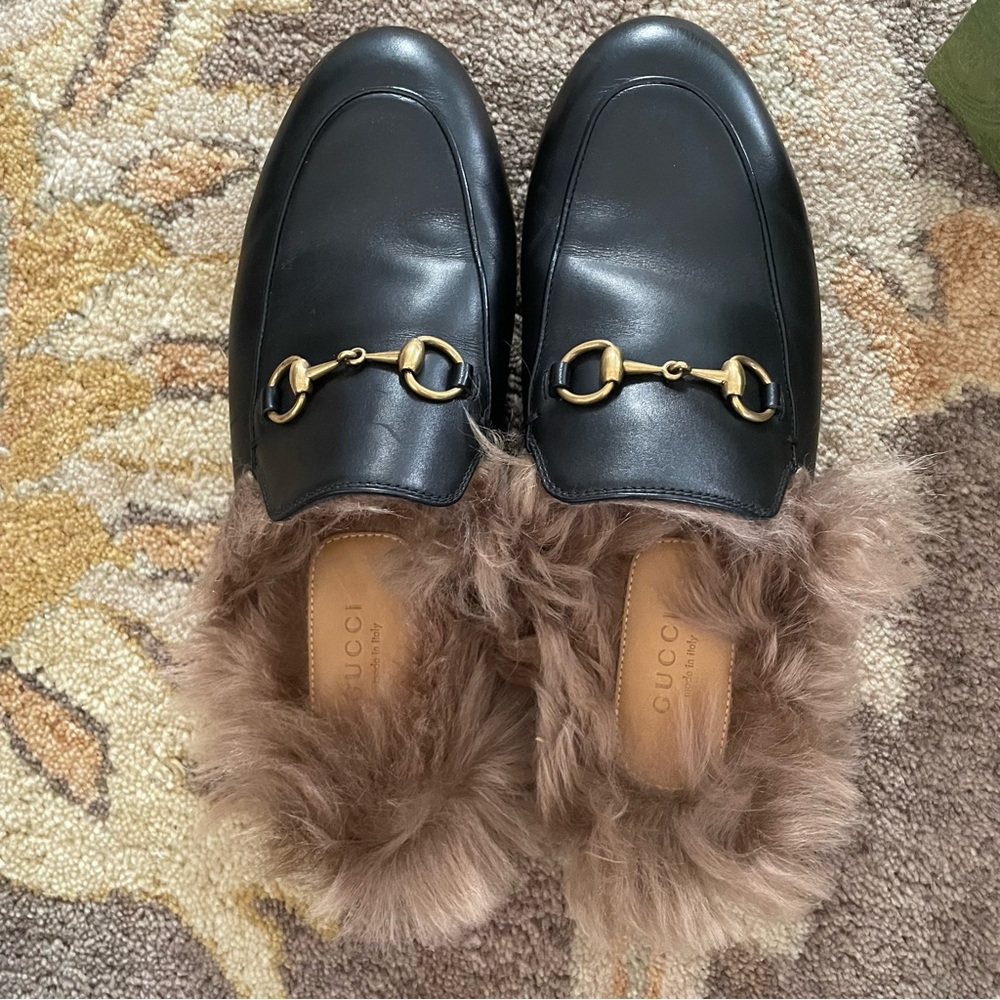 Gucci Princetown Fur Loafers - Picture 5 of 11